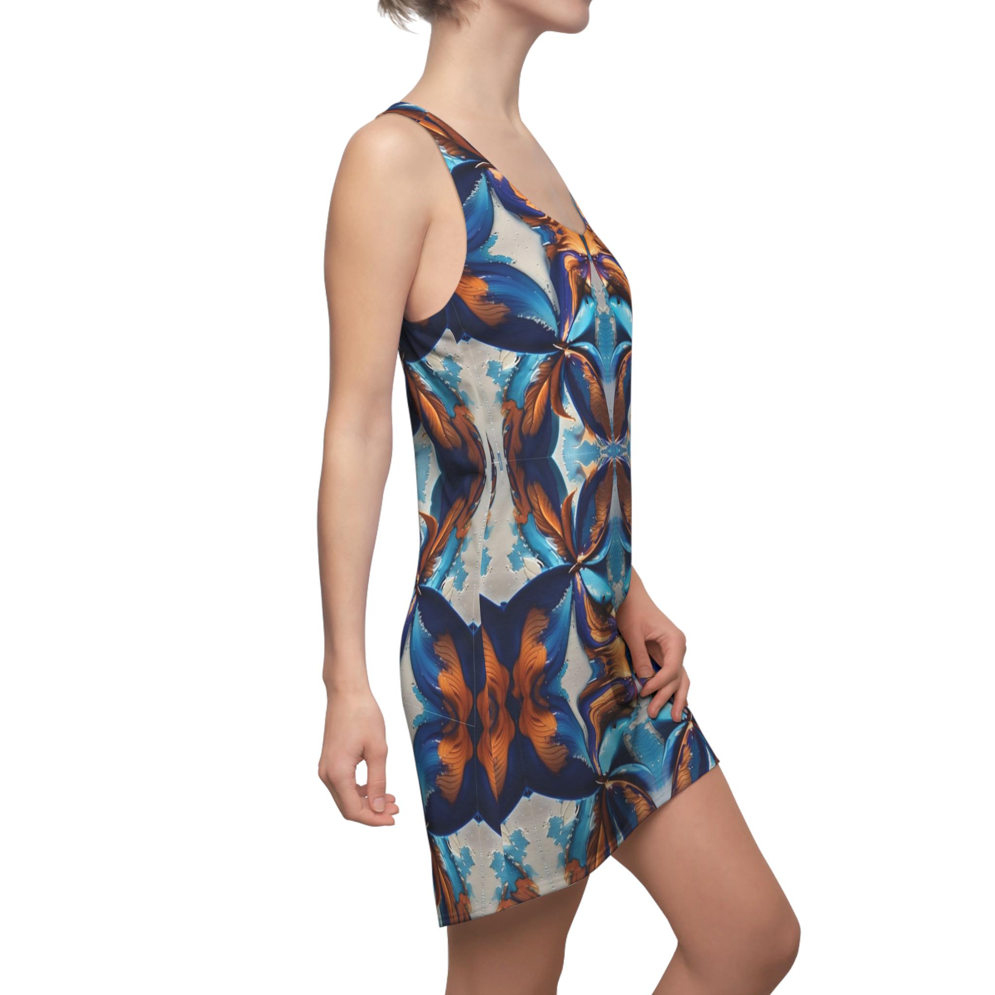 Blue Fan Quad - Racerback Dress