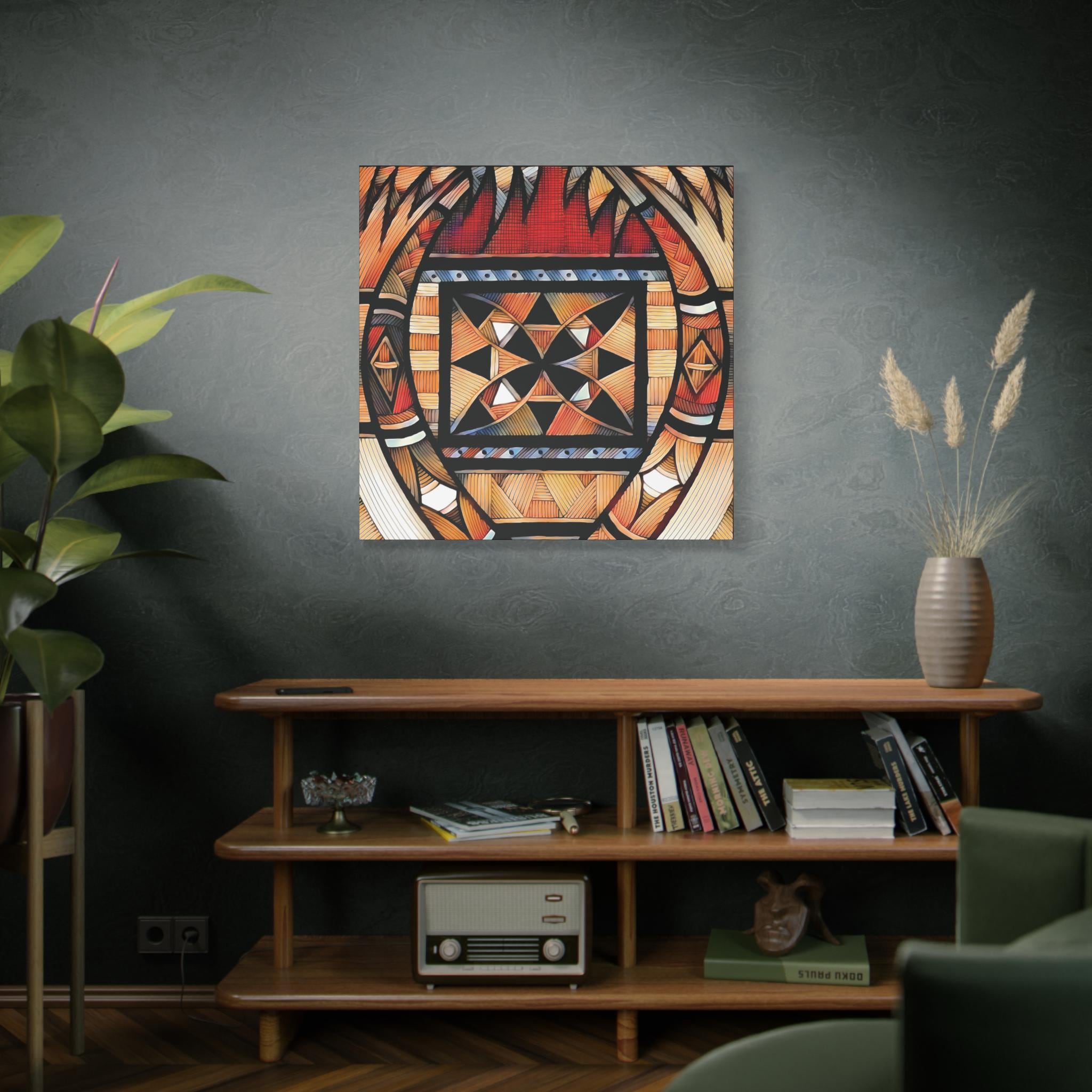 Tapa Palm - Canvas Wall Art