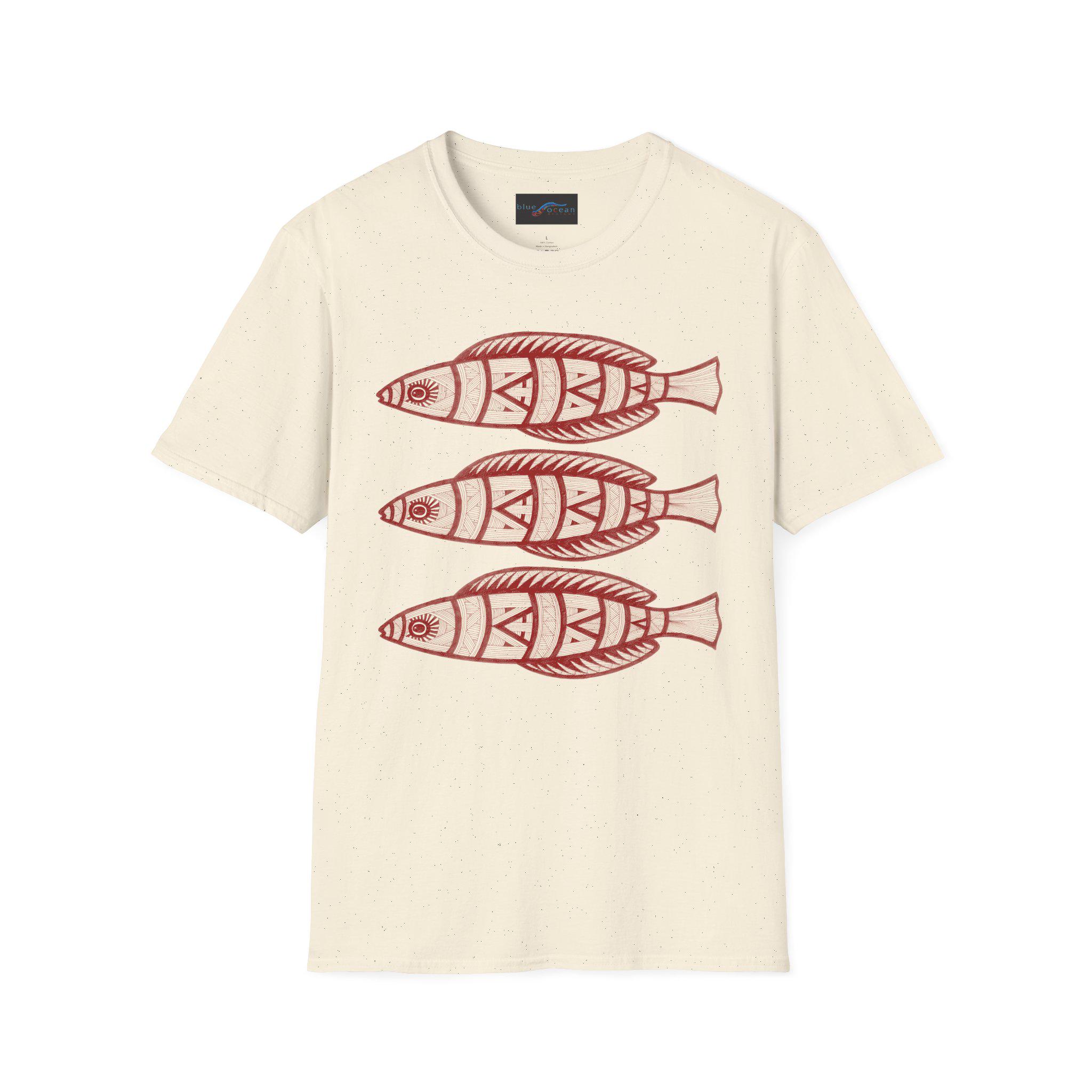 Tribal Fish Trio T-Shirt | Nautical Fisherman Design