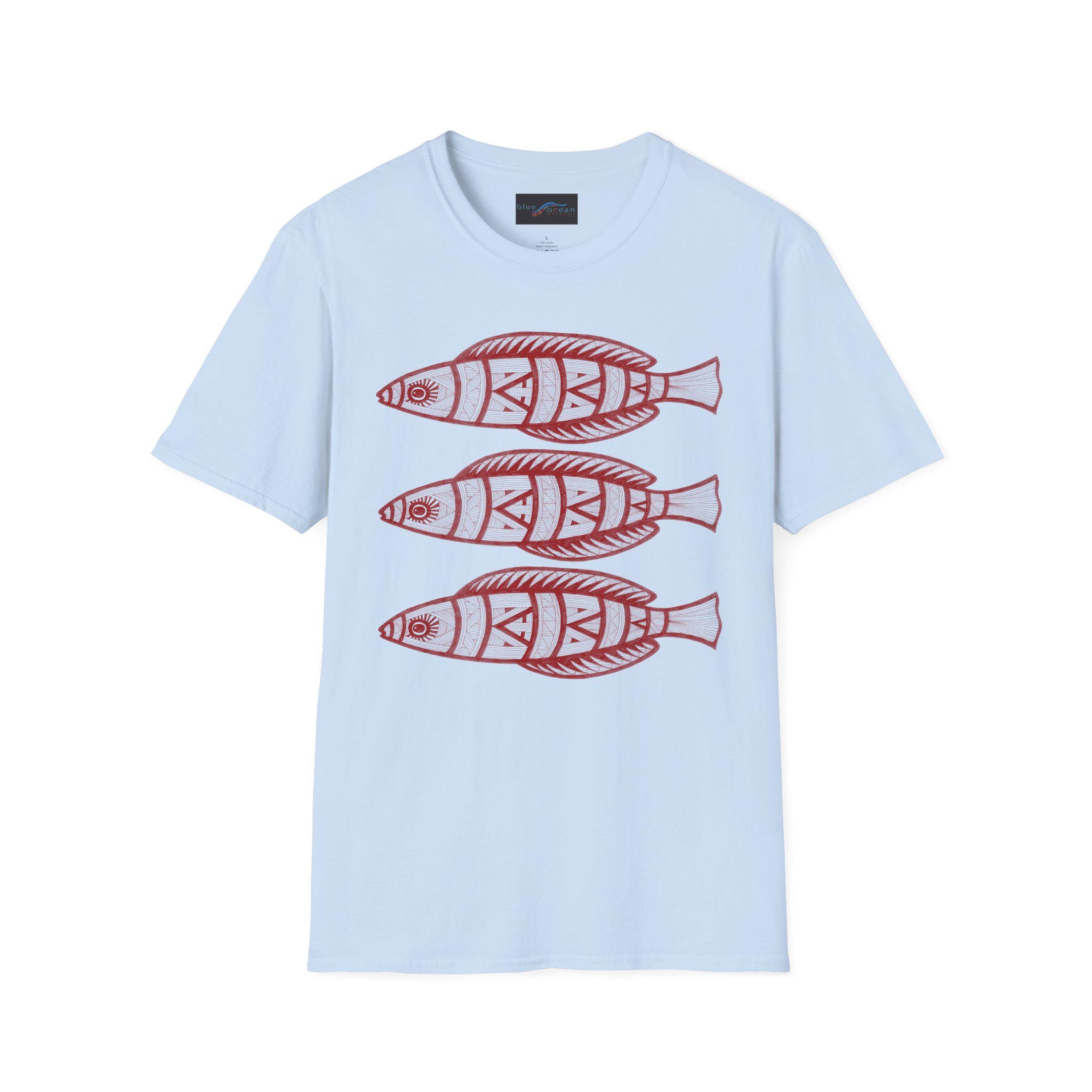 Tribal Fish Trio T-Shirt | Nautical Fisherman Design