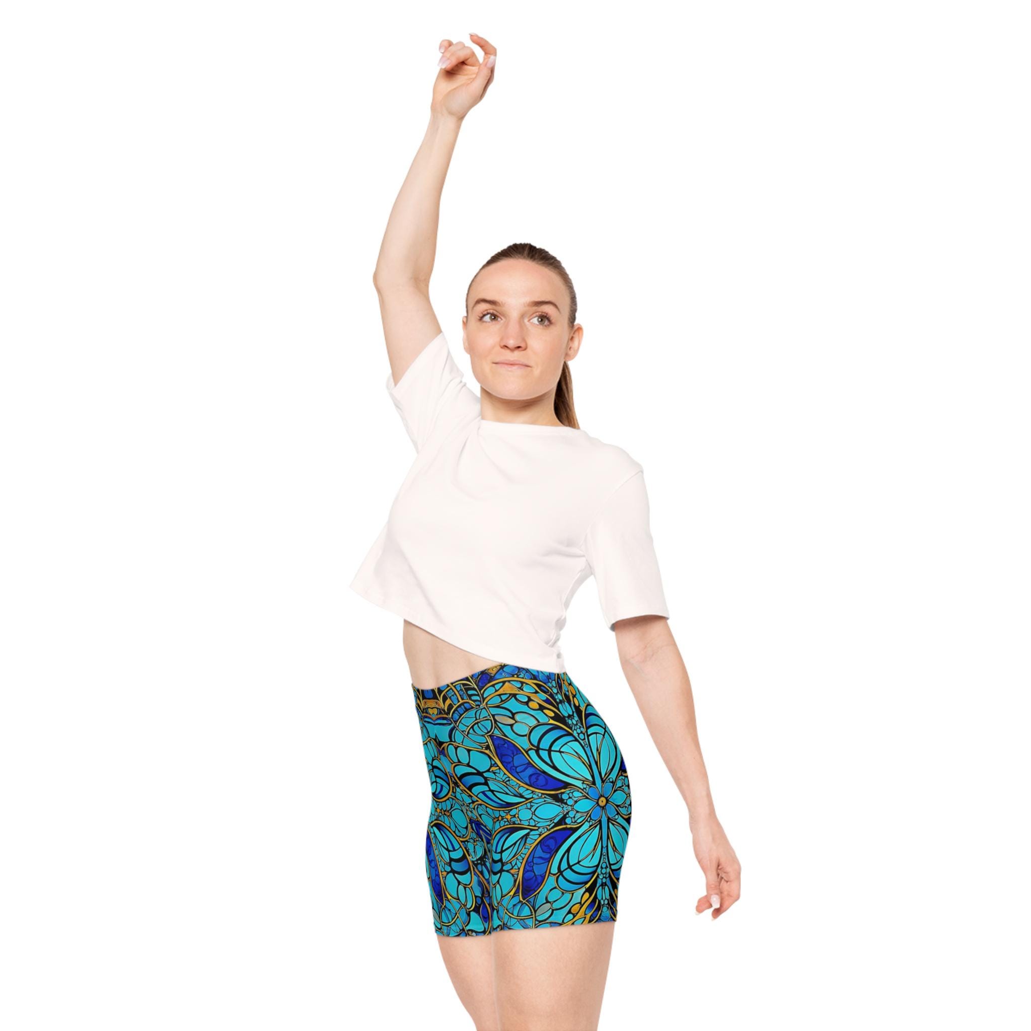 Blue Lobsters - Womens Biker Shorts