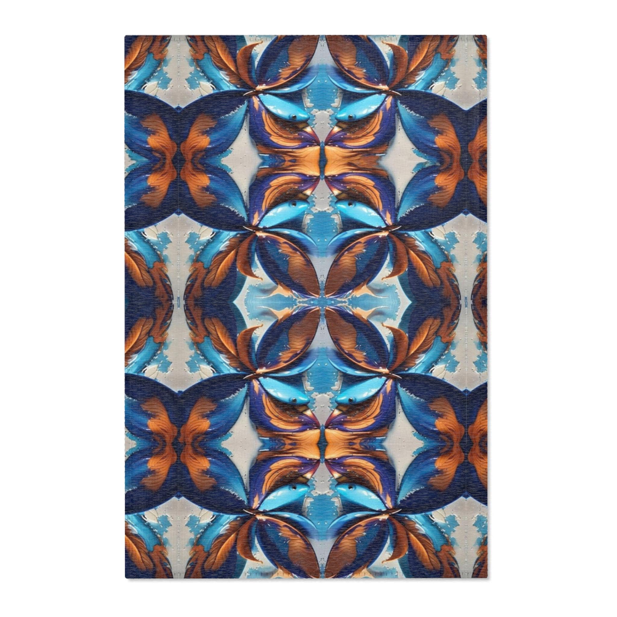 Blue Fan Quad - Area Rug