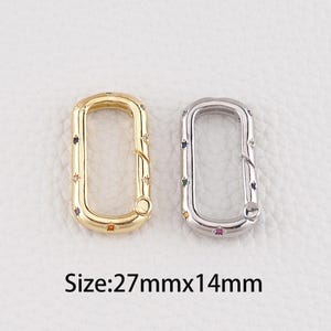 18 kt gold filled ovale karabijnsluiting, gesp, karabijnsluiting, draaisluiting, voor doe-het-sieraden