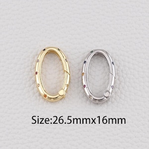 18 kt gold filled ovale karabijnsluiting, gesp, karabijnsluiting, draaisluiting, voor doe-het-sieraden