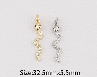 18 kt gold filled slanghanger, sierlijke slangenbedelarmband ketting voor het maken van sieraden: