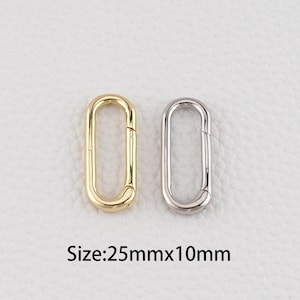 18K gold filled ovale karabijnsluiting, karabijnsluiting connector, lente push-poort voor doe-het-zelf sieraden sluiting vinden ketting armband