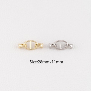 18 kt gold filled gedraaide ovale karabijnsluiting, connector karabijnsluiting, veerdrukpoort voor doe-het-zelf sieraden vinden ketting armband