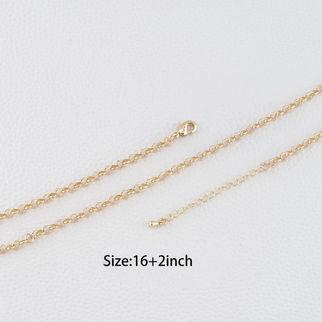 Gold Round Chain,18k Gold Filled Round for Necklace Bracelet,semi ...