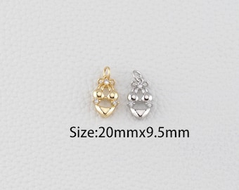 18K Gold Filled Bikini Pendant,CZ Bikini Charm Bracelet Necklace for DIY Jewelry Making Supply