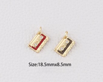 18K ゴールドフィルドテープペンダント、DIY ジュエリー製作用、上品な