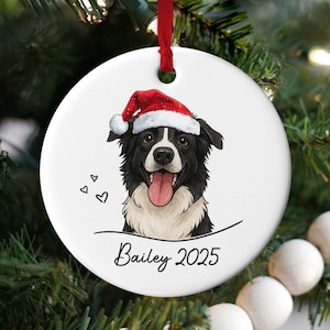 Personalized Dog Photo Memory Christmas Ornament, Custom Pet Watercolor Portrait Ornament,Dog Loss Gift,Pet Loss Keepsake,Pet Memorial Gift