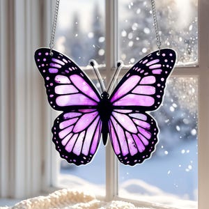 Monarch Butterfly Suncatcher,Butterfly Acrylic Hanging Window, Window Art Decoration,Butterfly Lover Gift,Butterfly Gifts Decor,Gift for Her
