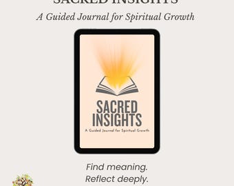 Sacred Insights: un diario di lettura e riflessione spirituale guidata per la fede e la devozione / PDF stampabile / Download digitale
