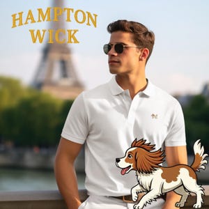 Vintage Embroidered Polo Shirt: Hampton Wick Cotton Golf Tee