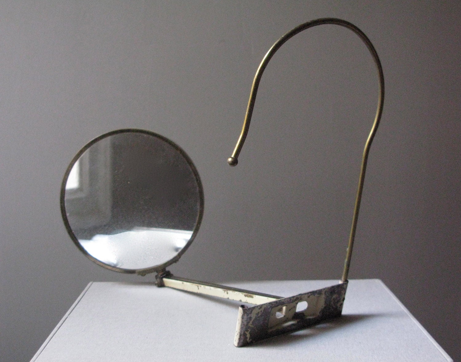 Vintage Hands Free Metal Neck Mirror Vanity Mirror Etsy