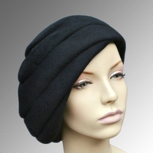 Black or Ivory Cashmere Grey Tweed Camel Knit Vortex Beret Turban Snood Cloche Xtra Large Any Size Any Color CUSTOM MADE Bespoke