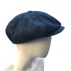 Denim Peaky Blinders Bakerboy Paperboy Newsboy Flat Cap Hat Retro Vintage Gatsby Linen Moleskin Bespoke Large Any Size XL Custom Made
