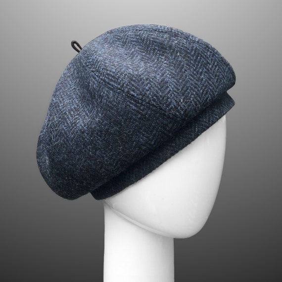 HIGHER×HARRIS TWEED HERRINGBONE BERET williamsburg-ht-hb-brown-1.webp