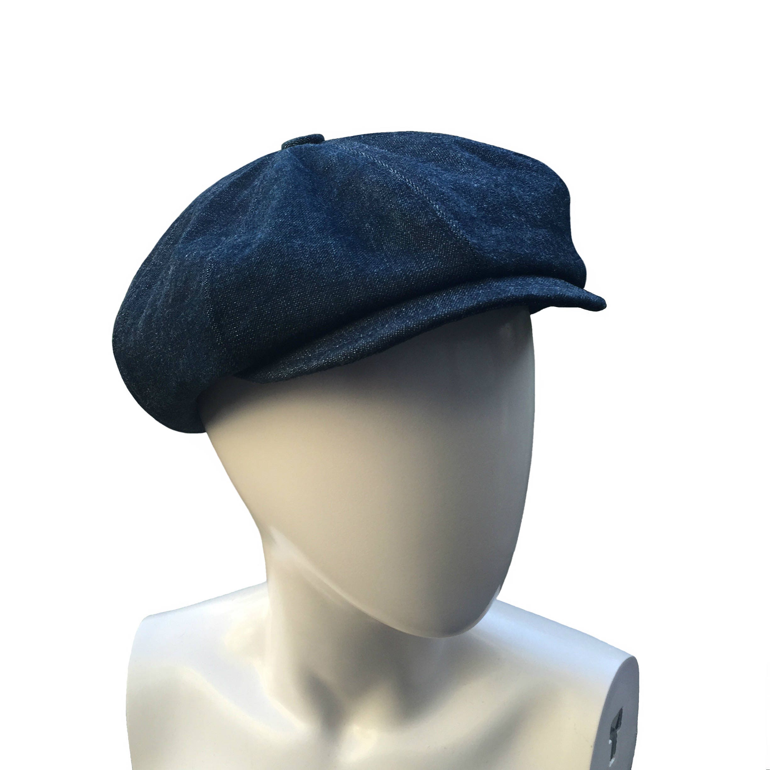 帽子 trophy clothing denim newsboy cap Denim Newsboy Cap, Denim Cap, Newsie, Bleached Denim Hat