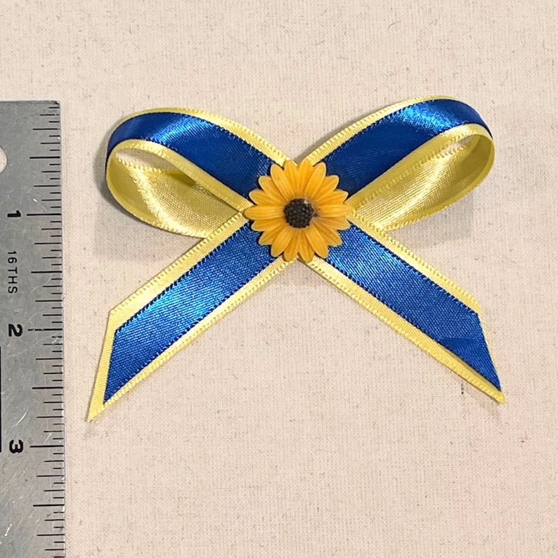 Donate 20 to Ukraine Yellow Blue Ukrainian Awareness Bow Pin Sunflower Fundraising Donation Sunflower medium