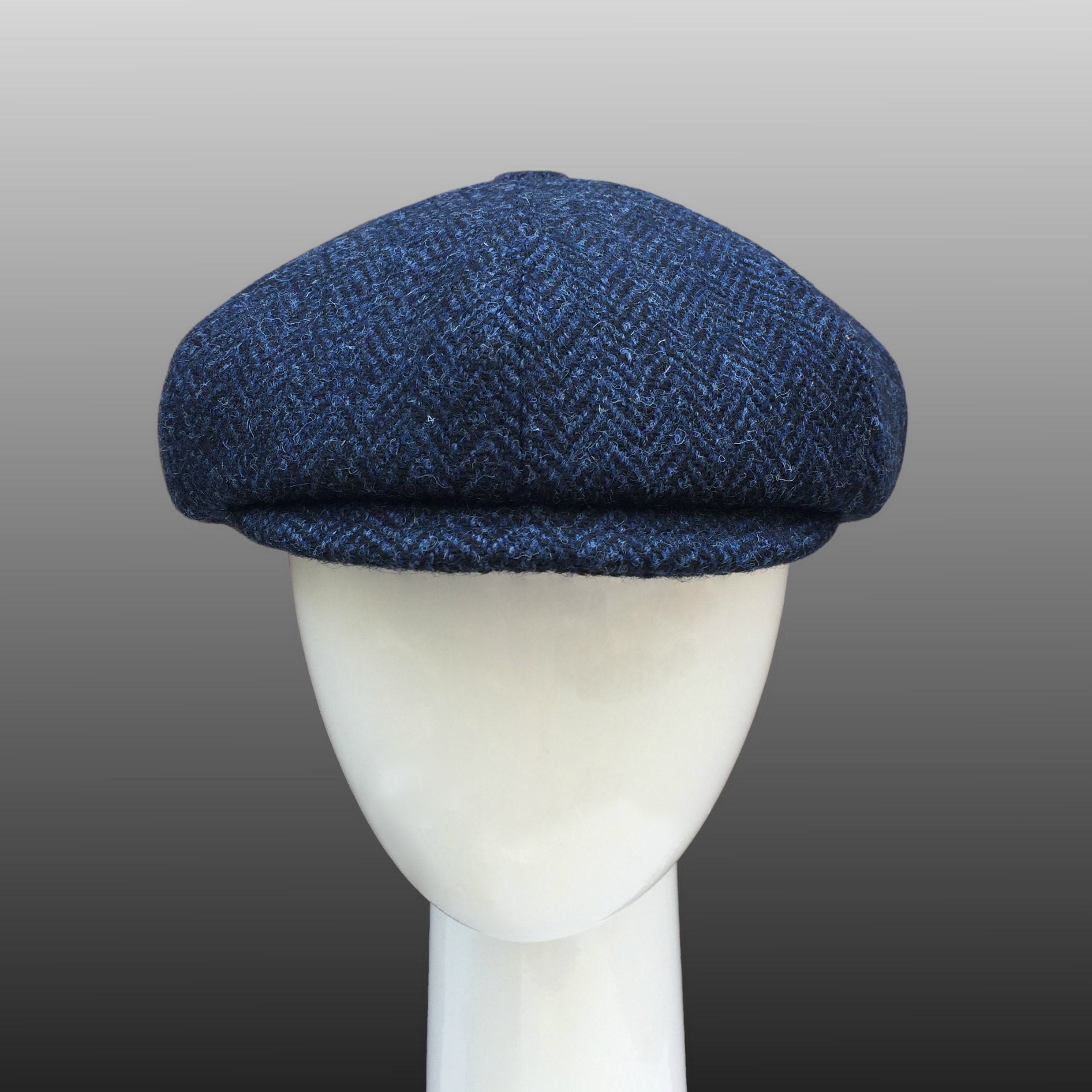 Peaky Razor Vintage Beret Herringbone Tweed Hat