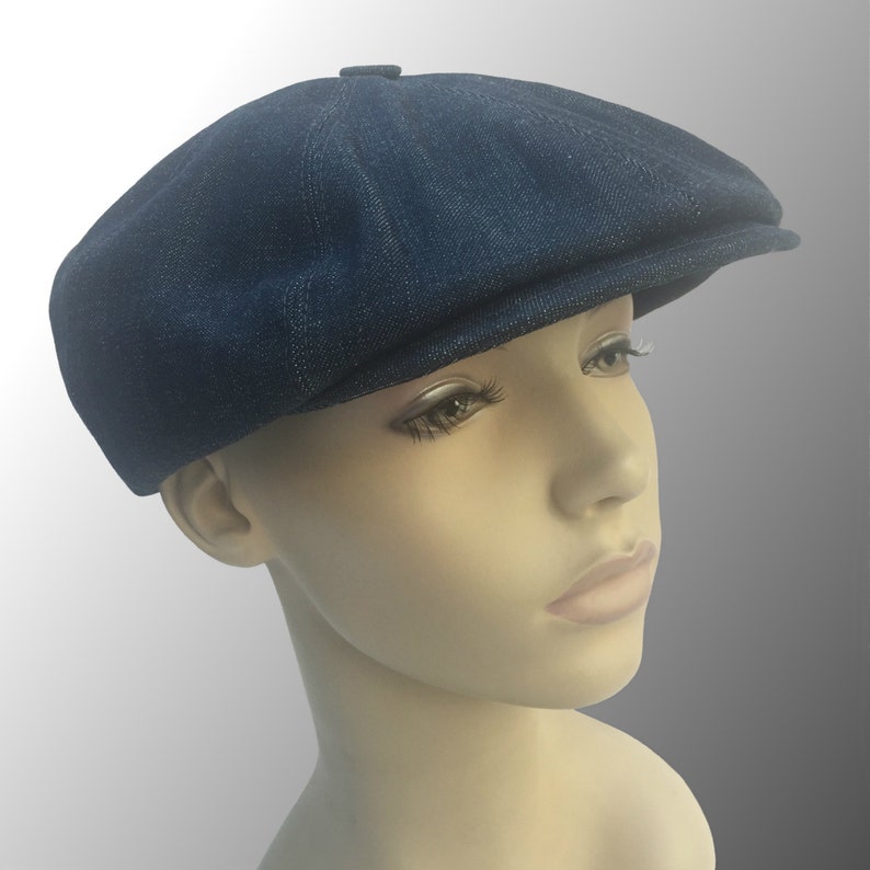 Denim Peaky Blinders Bakerboy Paperboy Newsboy Flat Cap Hat | Etsy