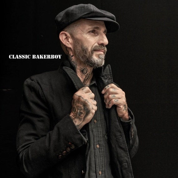 イタリア製山羊革手袋付ハット 帽子 カラフル 1点物ハンドメイド