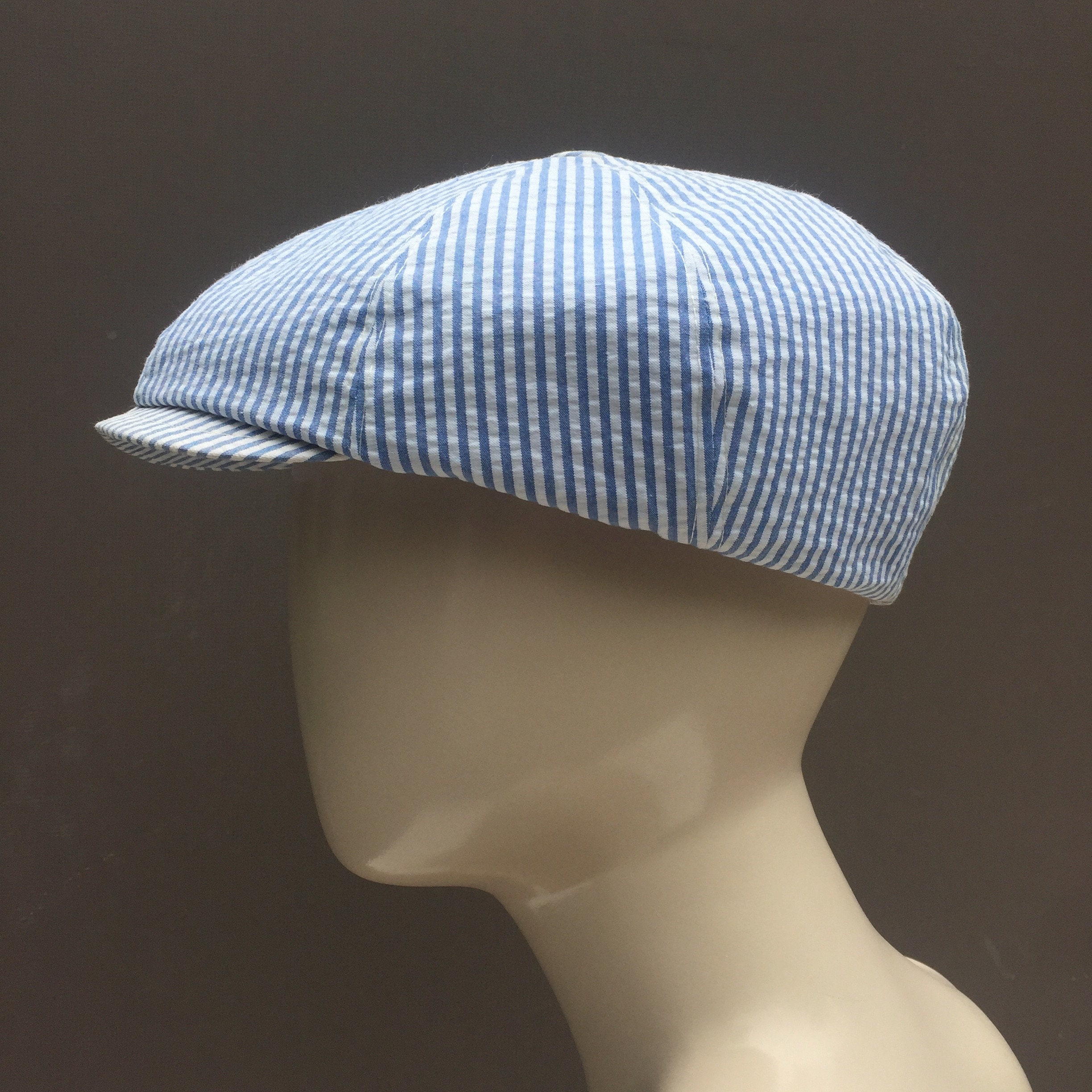 Peaky - Gray & Red Stripe – Hat Haven