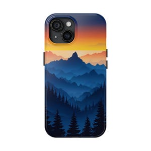 Mountain Sunset Tough Phone Cases - Durable Nature Design for Outdoor Lovers, Gift for Hikers, Nature Aficionados, Adventurers, Phone [...]