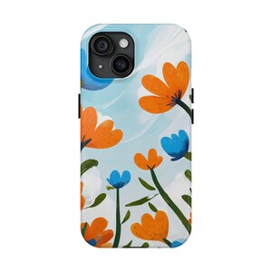 Tough Phone Cases with Vibrant Flower Design | Cute Floral Phone Cover, Spring Accessories, Gift for Flower Lovers Tough Case for All Phones