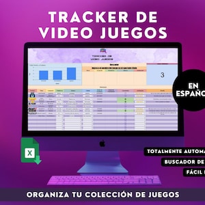 Spelspårare Google Sheets, videospelslogg på spanska (digital nedladdning)