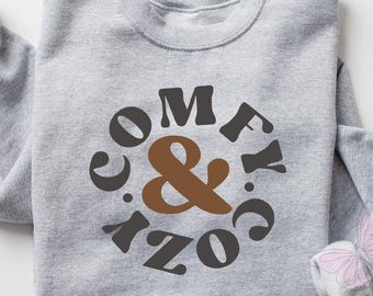 Sudadera cómoda y acogedora, sudadera bonita de invierno, suéter acogedor de temporada, sudadera con ambiente acogedor, atuendo de invierno, suéter festivo, sudadera de invierno