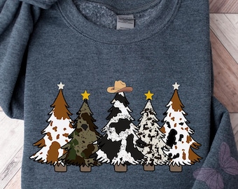 Sudadera con lazo de árbol de Navidad, sudadera navideña para mujer, camiseta con árbol de Navidad, camisa navideña coqueta