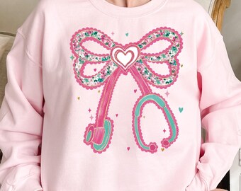 Sweat infirmière, chemise infirmière Saint-Valentin, t-shirt infirmière Saint-Valentin, jolie chemise infirmière Saint-Valentin, chemise Saint-Valentin, cadeau coeur d'infirmière, t-shirt médical