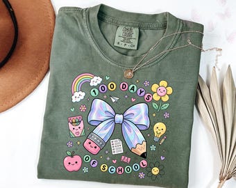 Comfort Colors 100 Days of School T-Shirt, 100 Day Shirt, 100th Day of School Celebration Tee, Student School Shirt, Back to School Tee