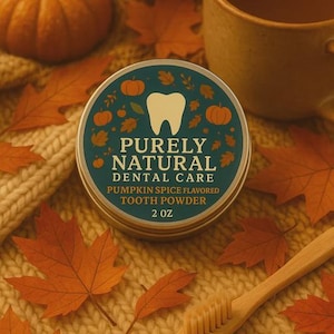Pumpkin Flavored Tooth Powder by Purely Natural Dental Care