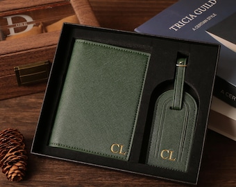 Personalisierter Pass Inhaber, Gepäck Anhänger, Benutzerdefinierte Reise Brieftasche, Hochzeit Flitterwochen Geschenk, Brautjungfer & Trauzeugen Geschenk, Reise-Accessoires