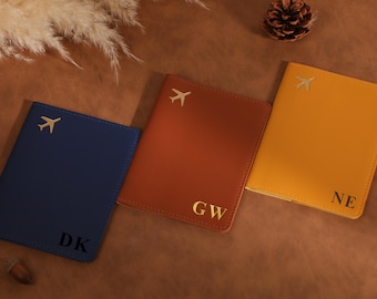 Personalized Leather Passport Holder,Passport Cover,Wedding Best man Bridesmaid Groomsman Gift Wedding Travel Gift,Gift for Dad,Couples Gift