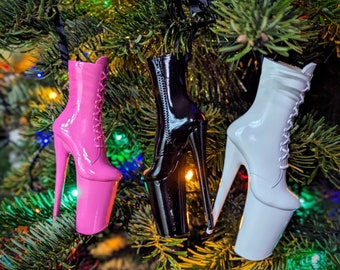High Heeled Boot Christmas Decoration