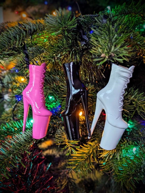 High Heeled Boot Christmas Decoration Etsy