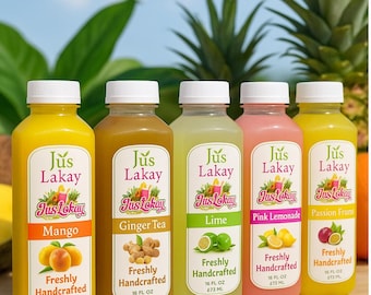 Lot de jus de fruits naturels Jus Lakay : limonade rose fraîchement fabriquée à la main, citron vert, fruits de la passion
