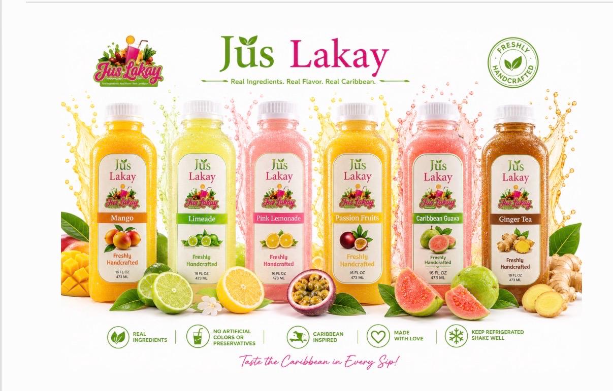 Jus Lakay Caribbean Juices Mango, Passion Fruit, Guava (12-Pack)