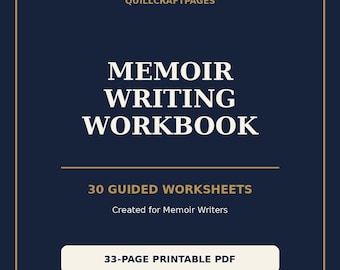 Memoir Writing Workbook PDF | 30 Printable Worksheets for Memoir Writers