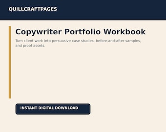 Copywriter Portfolio Workbook | Case Studies, Before-After Samples (PDF Download)