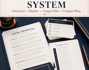 Nonfiction Book Proposal System | Market, Comp Titles, Author Platform & Chapter Summary Workbook