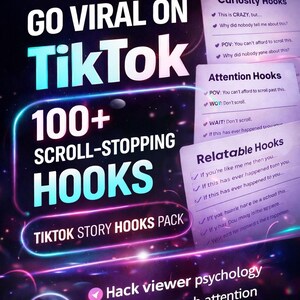 TikTok Viral Hooks Content Ideas Scroll Stopping Hooks Story Hooks for Creators PDF