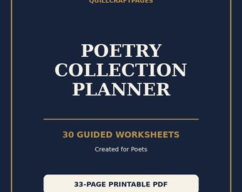 Poetry Collection Planner PDF | 30 Printable Worksheets for Poets