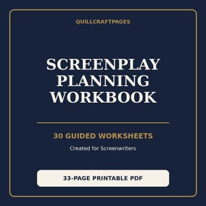 Cuaderno de trabajo para la planificación de guiones en PDF / 30 hojas de trabajo imprimibles para guionistas