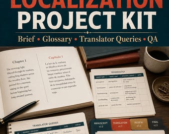 Book Translation and Localization Project Kit | Glossary, Translator Queries, QA & Handoff