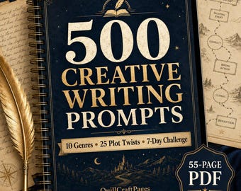 500 Creative Writing Prompts, Plot Twists & 7-Day Challenge PDF